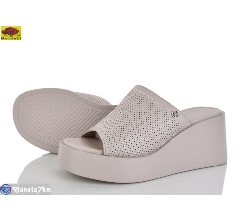 Шлепки жіночі на літо (8 пар р.36-40) бежевий  "Mei De Li"