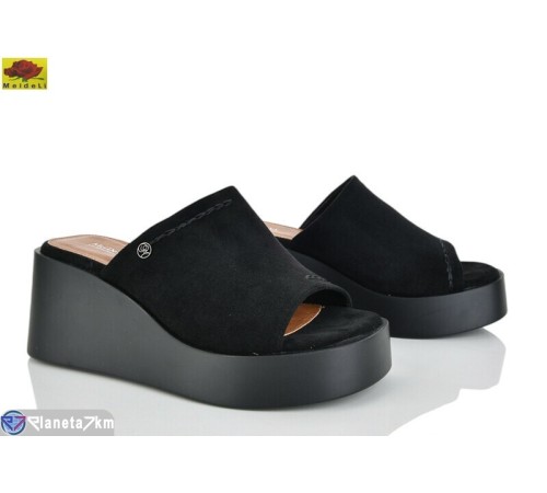 Шлепки жіночі на літо (8 пар р.36-40) чорний  "Mei De Li"