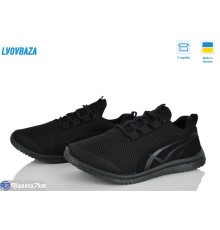 Кросівки чоловічі на літо (6 пар р.41-45) чорний  "LEOBAZA"