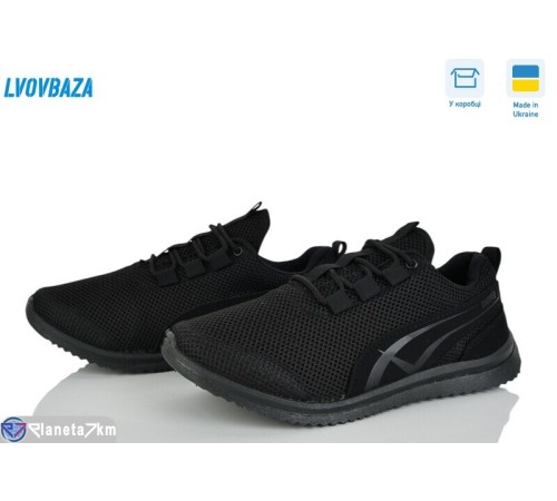 Кросівки чоловічі на літо (6 пар р.41-45) чорний  "LEOBAZA"