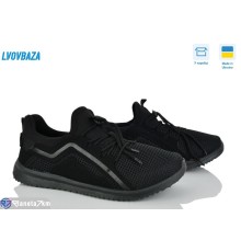 Кросівки чоловічі на літо (6 пар р.41-45) чорний  "LEOBAZA"