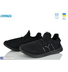 Кросівки чоловічі на літо (6 пар р.41-45) чорний  "LEOBAZA"
