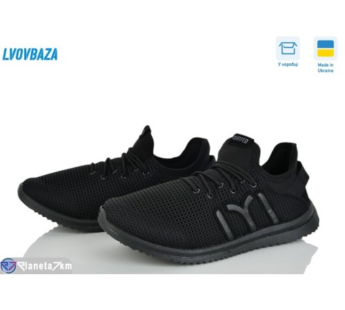 Кросівки чоловічі на літо (6 пар р.41-45) чорний  "LEOBAZA"