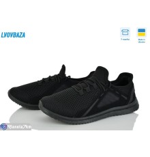 Кросівки чоловічі на літо (6 пар р.41-45) чорний  "LEOBAZA"