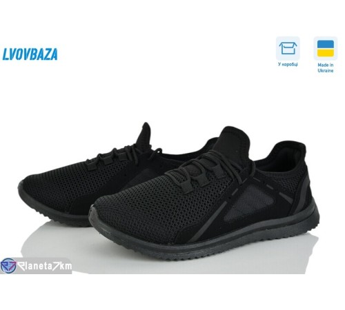 Кросівки чоловічі на літо (6 пар р.41-45) чорний  "LEOBAZA"