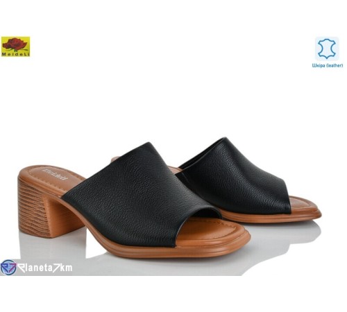 Шлепки жіночі на літо (8 пар р.36-40) чорний  "Mei De Li"