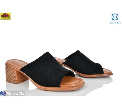 Шлепки жіночі на літо (8 пар р.36-40) чорний  "Mei De Li"