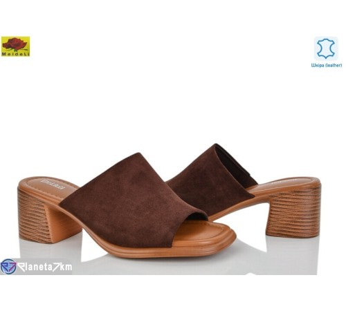 Шлепки жіночі на літо (8 пар р.36-40) коричневий  "Mei De Li"