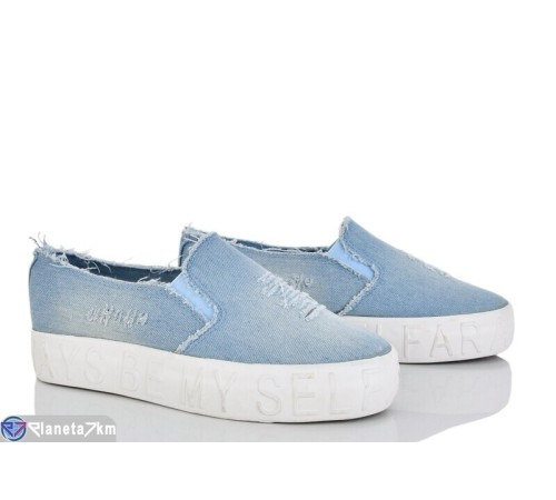 Сліпони жіночі на весну/осінь (12 пар р.36-41) блакитний  "LIBERTE"