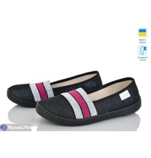 Балетки дитячі на літо (8 пар р.27-34) чорний  "LIBERTE"