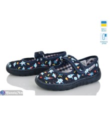 Тапки дитячі на літо (6 пар р.23-27) синій  "LIBERTE"