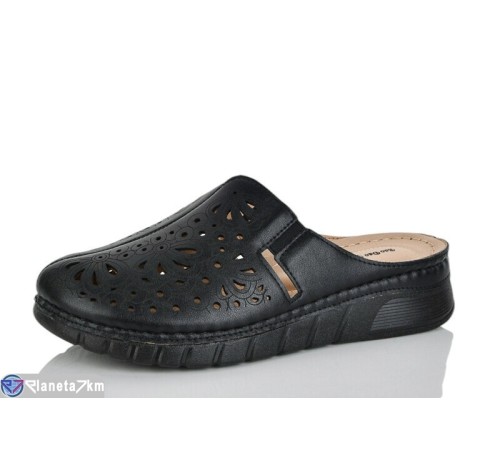 Шлепки жіночі на літо (8 пар р.37-42) чорний  "Terona"