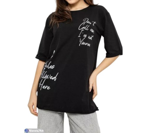 Футболка жіноча на літо (4 шт. р.сетка S-M) чорний  "Masari"