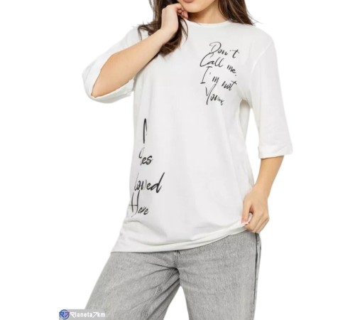 Футболка жіноча на літо (4 шт. р.сетка S-M) білий  "Masari"