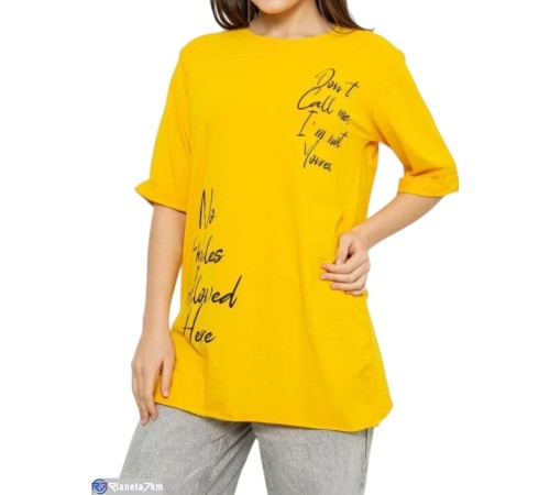 Футболка жіноча на літо (4 шт. р.сетка S-M) жовтий  "Masari"