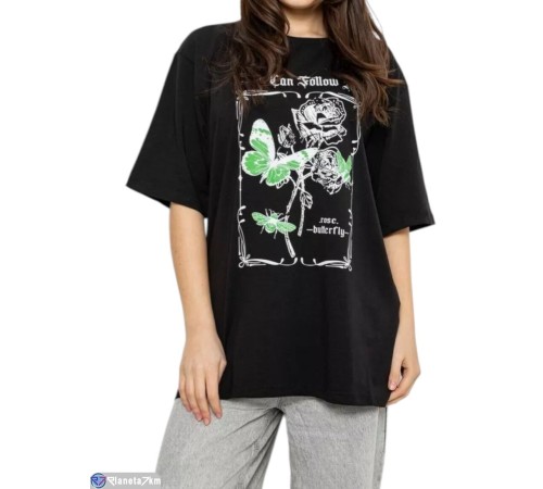 Футболка жіноча на літо (4 шт. р.сетка L-XL) чорний  "Masari"