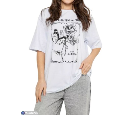 Футболка жіноча на літо (4 шт. р.сетка L-XL) білий  "Masari"