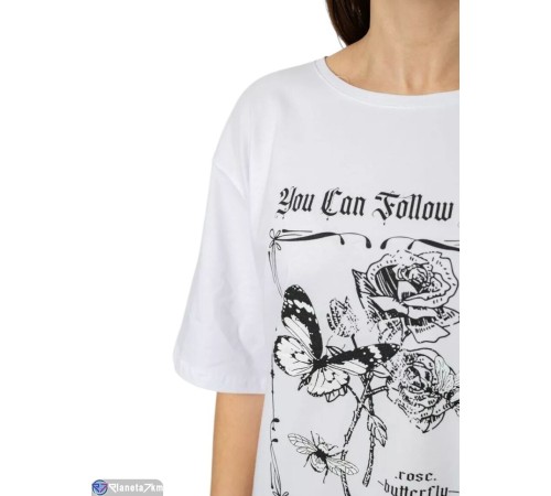 Футболка жіноча на літо (4 шт. р.сетка L-XL) білий  "Masari"