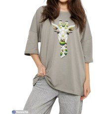 Футболка жіноча на літо (4 шт. р.сетка L-XL) сірий  "Masari"