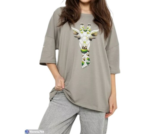 Футболка жіноча на літо (4 шт. р.сетка L-XL) сірий  "Masari"