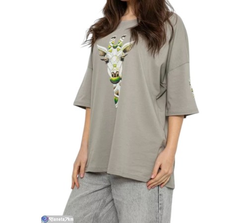 Футболка жіноча на літо (4 шт. р.сетка L-XL) сірий  "Masari"