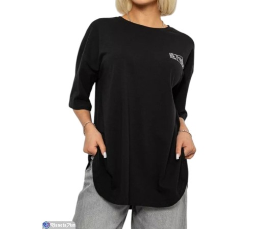 Футболка жіноча на літо (4 шт. р.сетка L-XL) чорний  "Masari"