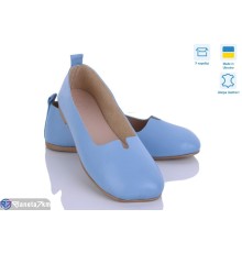 Балетки жіночі на літо (6 пар р.36-40) блакитний  "Linda"