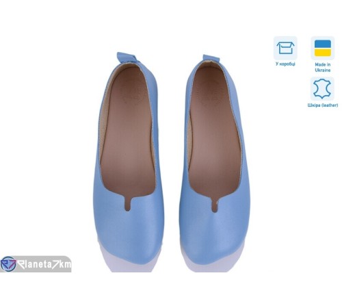 Балетки жіночі на літо (6 пар р.36-40) блакитний  "Linda"