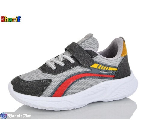 Дитячі кросівки на весну/осінь (8 пар р.31-35) сірий  "Sharif"