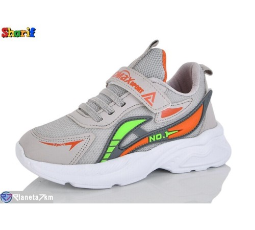 Дитячі кросівки на весну/осінь (8 пар р.31-35) сірий  "Sharif"