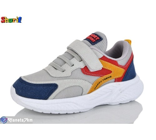 Дитячі кросівки на весну/осінь (8 пар р.31-35) сірий  "Sharif"