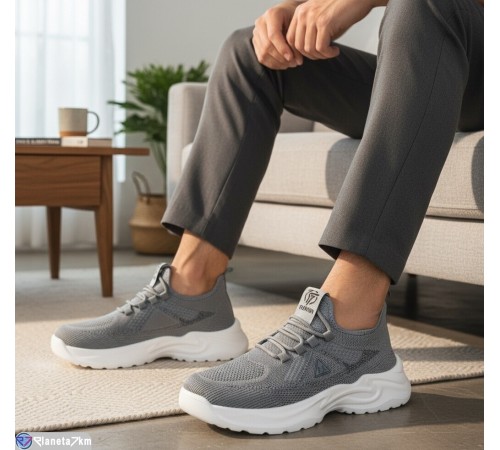 Кросівки чоловічі на літо (8 пар р.40-45) сірий  "KULIBABA"