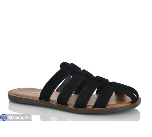 Шлепки жіночі на літо (8 пар р.36-41) чорний  "LOREDANA"