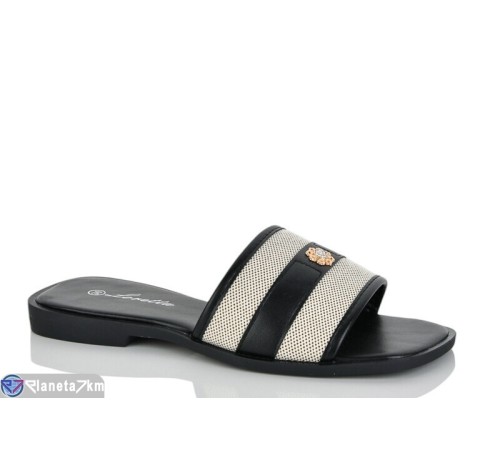 Шлепки жіночі на літо (8 пар р.36-41) чорний  "LOREDANA"