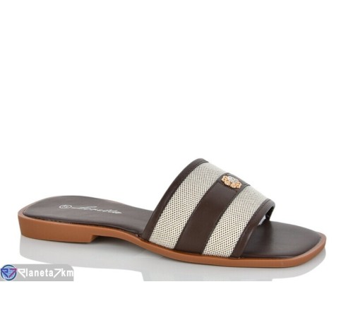 Шлепки жіночі на літо (8 пар р.36-41) коричневий  "LOREDANA"