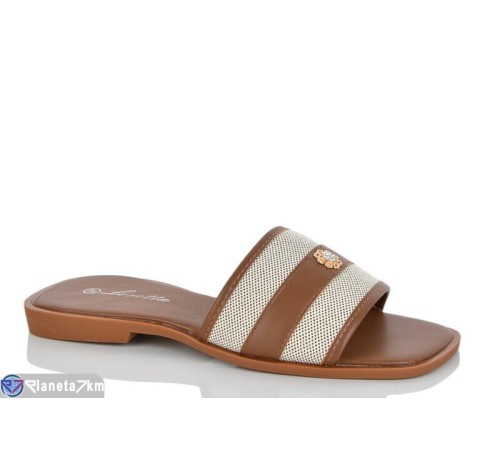 Шлепки жіночі на літо (8 пар р.36-41) коричневий  "LOREDANA"