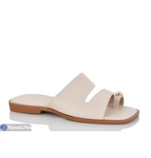 Шлепки жіночі на літо (8 пар р.36-41) бежевий  "LOREDANA"