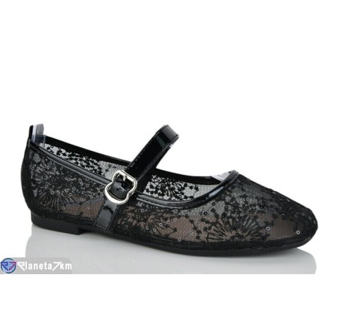 Балетки жіночі на літо (8 пар р.36-41) чорний  "LOREDANA"