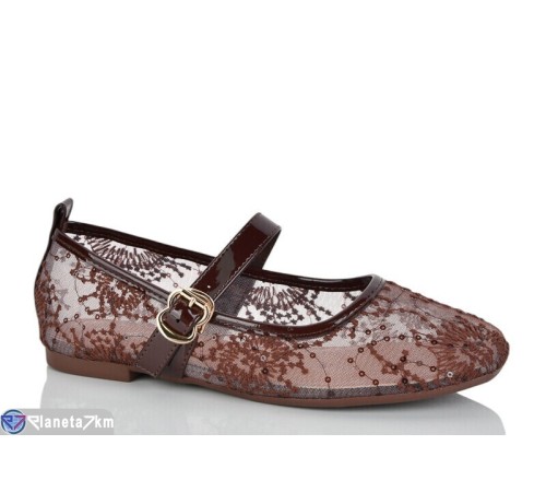 Балетки жіночі на літо (8 пар р.36-41) коричневий  "LOREDANA"