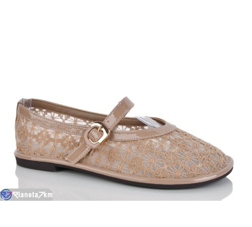 Балетки жіночі на літо (8 пар р.36-41) бежевий  "LOREDANA"