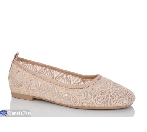 Балетки жіночі на літо (8 пар р.36-41) бежевий  "LOREDANA"
