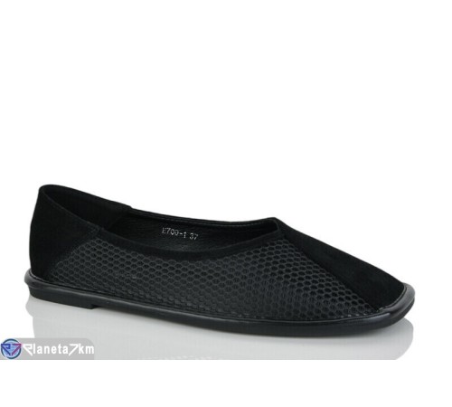 Балетки жіночі на літо (8 пар р.36-41) чорний  "LOREDANA"