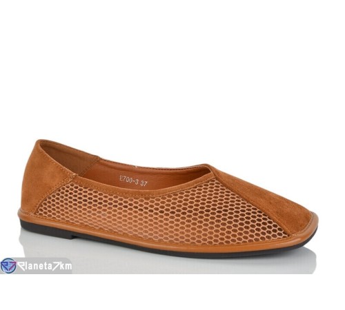 Балетки жіночі на літо (8 пар р.36-41) camel  "LOREDANA"