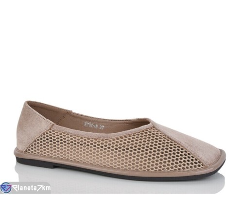 Балетки жіночі на літо (8 пар р.36-41) бежевий  "LOREDANA"