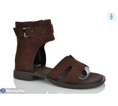 Босоніжки жіночі на весну/осінь (8 пар р.36-41) коричневий  "LOREDANA"