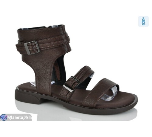 Босоніжки жіночі на весну/осінь (8 пар р.36-41) коричневий  "LOREDANA"