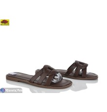 Шлепки жіночі на літо (8 пар р.36-41) коричневий  "Mei De Li"