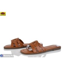 Шлепки жіночі на літо (8 пар р.36-41) коричневий  "Mei De Li"