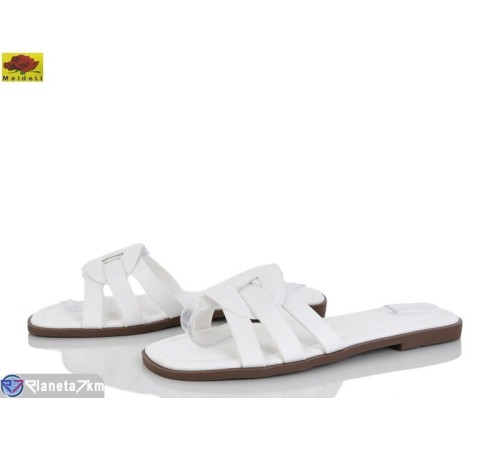 Шлепки жіночі на літо (8 пар р.36-41) білий  "Mei De Li"