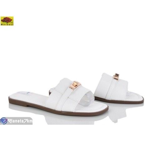 Шлепки жіночі на літо (8 пар р.36-41) білий  "Mei De Li"